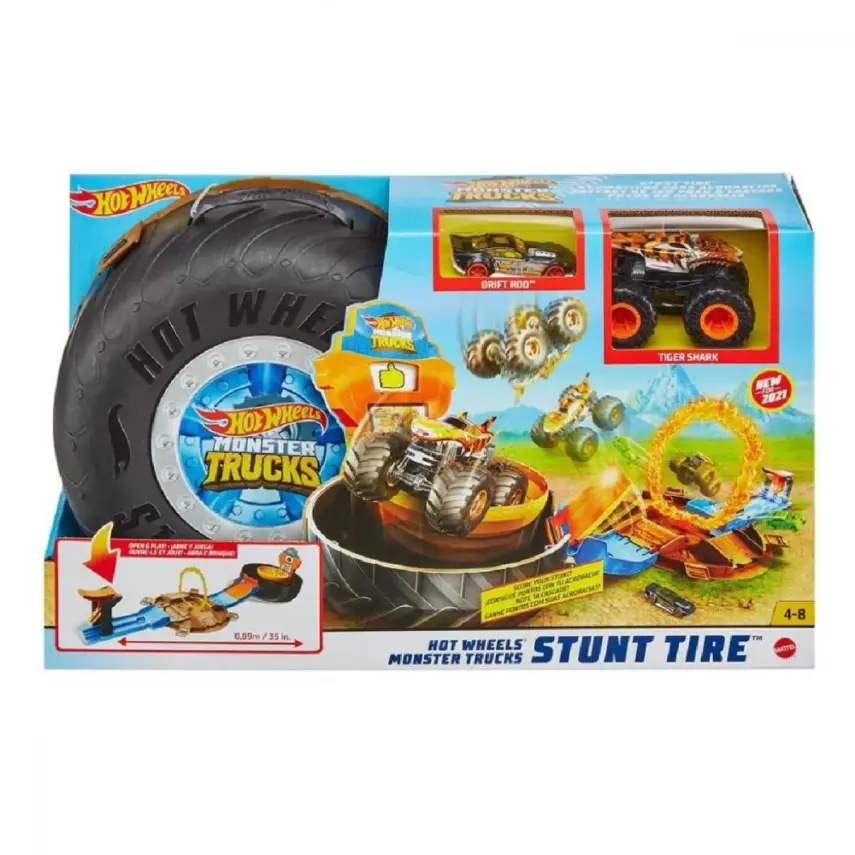 Hot Wheels Canavar Kamyonlar Akrobasi Tekerleği Oyun Seti - 1