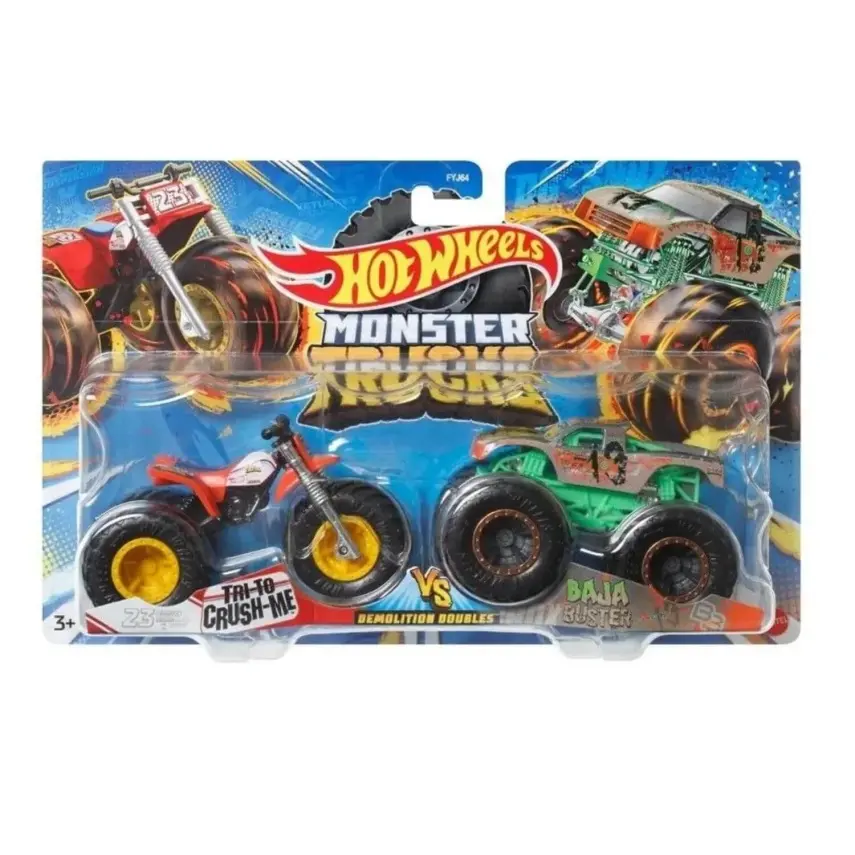 Hot Wheels Monster Trucks Güçlü İkili 1:64 Arabalar - 11