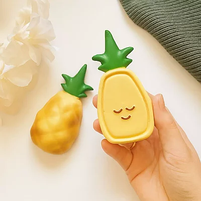 Hubble Doğal Bebek Diş Kaşıyıcı Ve Oyuncağı (%100 Doğal Kauçuk) Ananas - 4