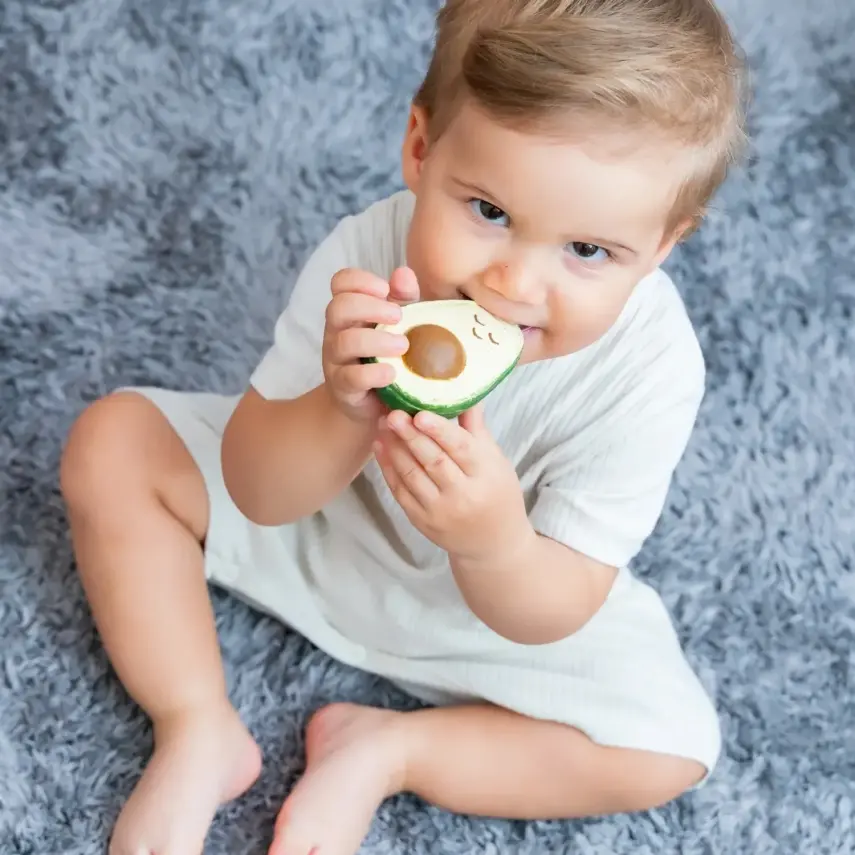 Hubble Doğal Bebek Diş Kaşıyıcı Ve Oyuncağı (%100 Doğal Kauçuk) Avakado - 7