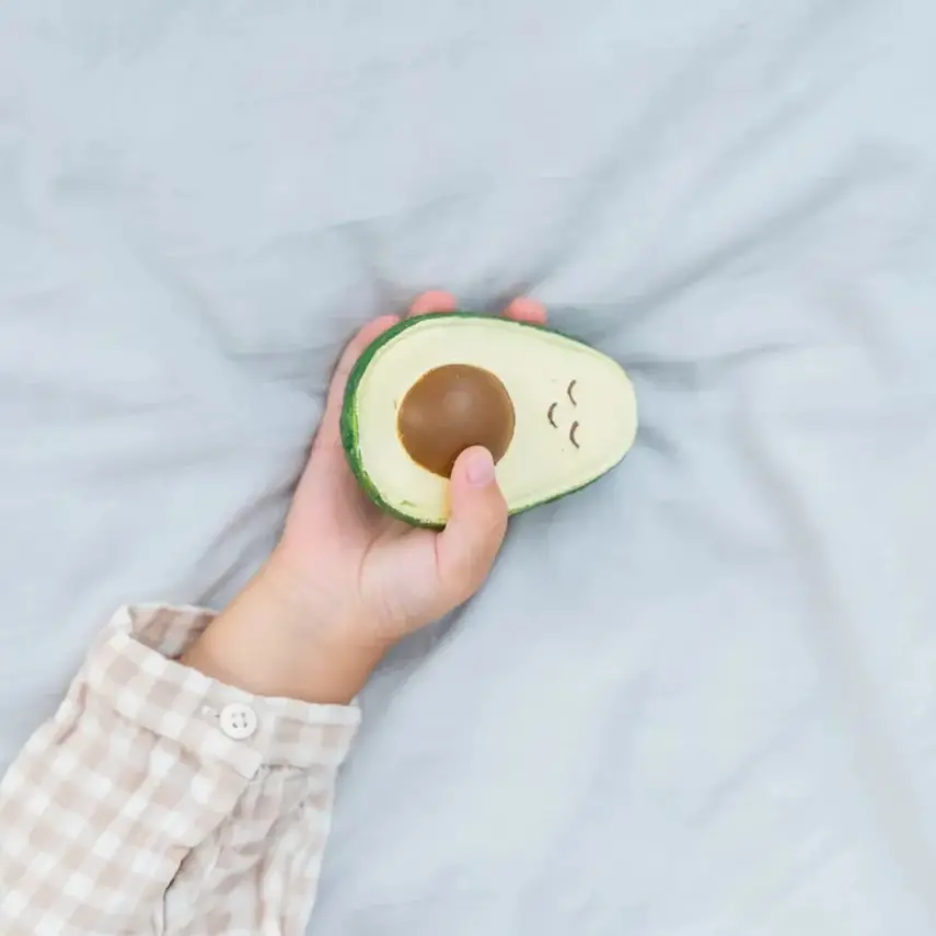 Hubble Doğal Bebek Diş Kaşıyıcı Ve Oyuncağı (%100 Doğal Kauçuk) Avakado - 5
