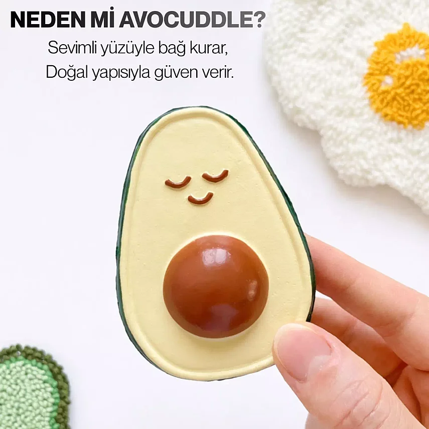 Hubble Doğal Bebek Diş Kaşıyıcı Ve Oyuncağı (%100 Doğal Kauçuk) Avakado - 5