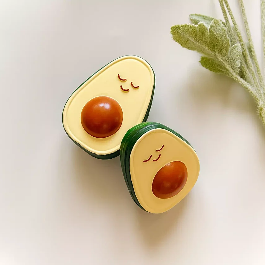 Hubble Doğal Bebek Diş Kaşıyıcı Ve Oyuncağı (%100 Doğal Kauçuk) Avakado - 4