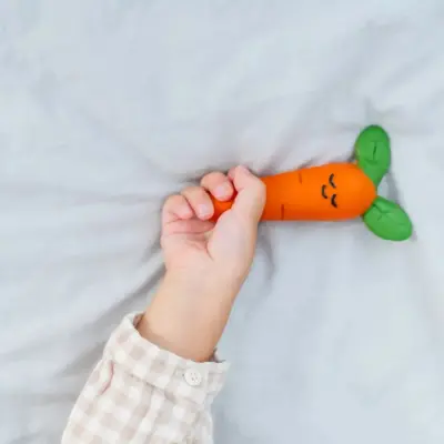 Hubble Doğal Bebek Diş Kaşıyıcı Ve Oyuncağı (%100 Doğal Kauçuk) Havuç - 6