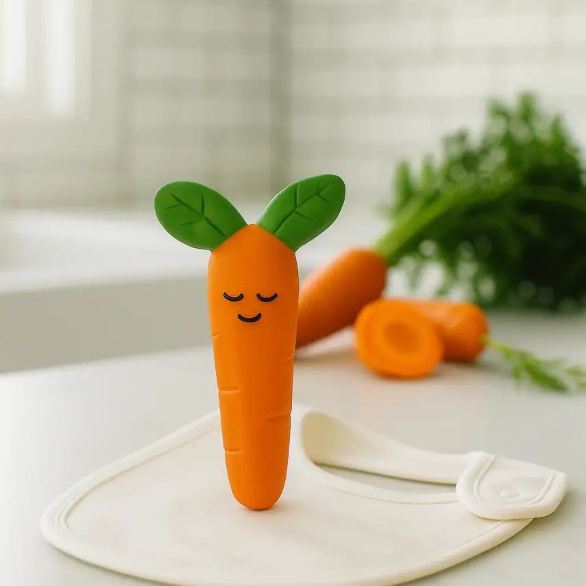 Hubble Doğal Bebek Diş Kaşıyıcı Ve Oyuncağı (%100 Doğal Kauçuk) Havuç - 9