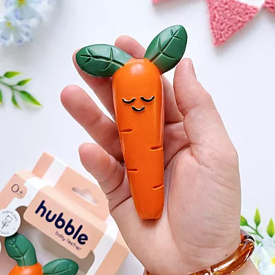 Hubble Doğal Bebek Diş Kaşıyıcı Ve Oyuncağı (%100 Doğal Kauçuk) Havuç - 8