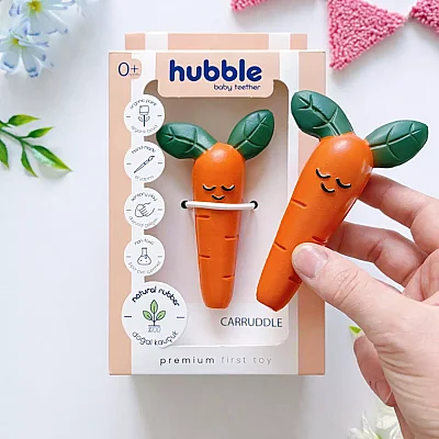 Hubble Doğal Bebek Diş Kaşıyıcı Ve Oyuncağı (%100 Doğal Kauçuk) Havuç - 9