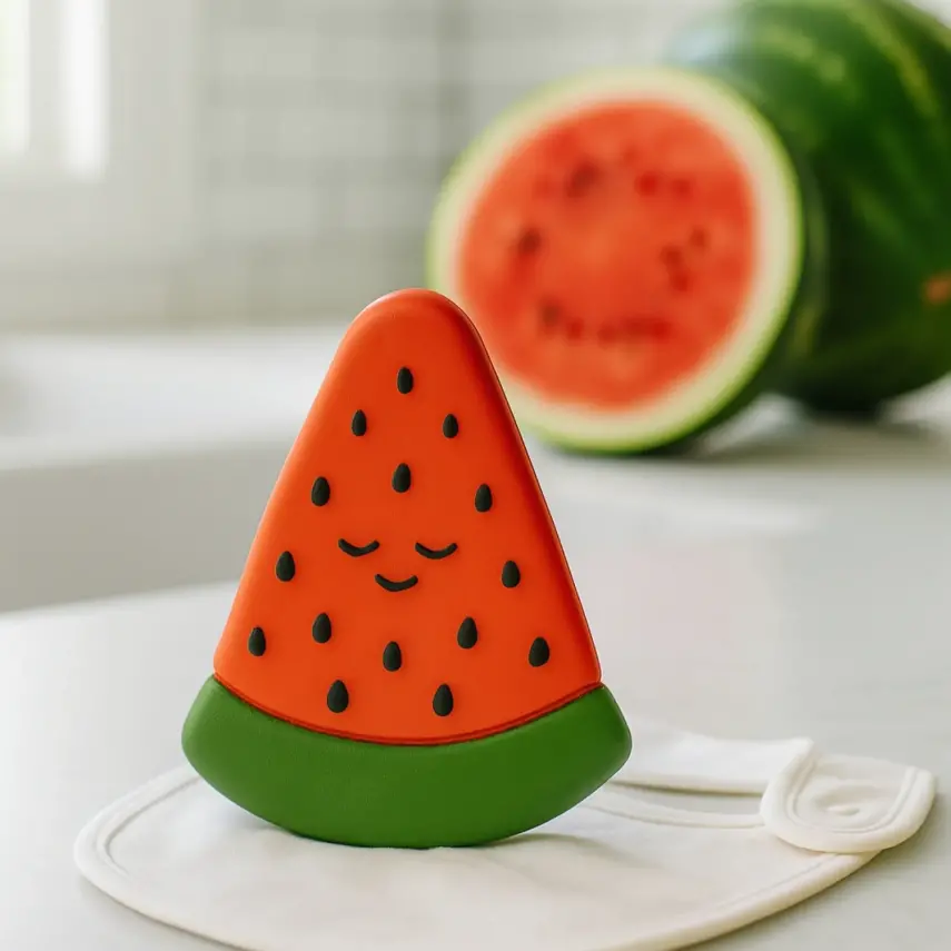 Hubble Doğal Bebek Diş Kaşıyıcı Ve Oyuncağı (%100 Doğal Kauçuk) Karpuz - 8