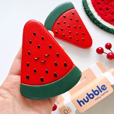 Hubble Doğal Bebek Diş Kaşıyıcı Ve Oyuncağı (%100 Doğal Kauçuk) Karpuz - 6