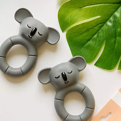 Hubble Doğal Bebek Diş Kaşıyıcı Ve Oyuncağı (%100 Doğal Kauçuk) Koala Halkalı - 3