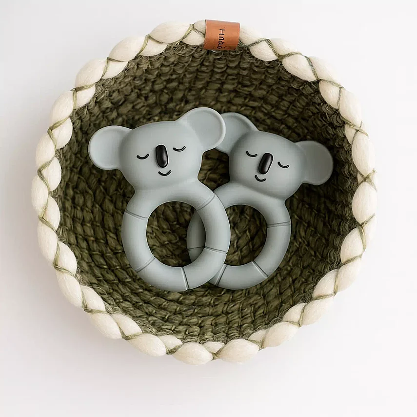Hubble Doğal Bebek Diş Kaşıyıcı Ve Oyuncağı (%100 Doğal Kauçuk) Koala Halkalı - 7