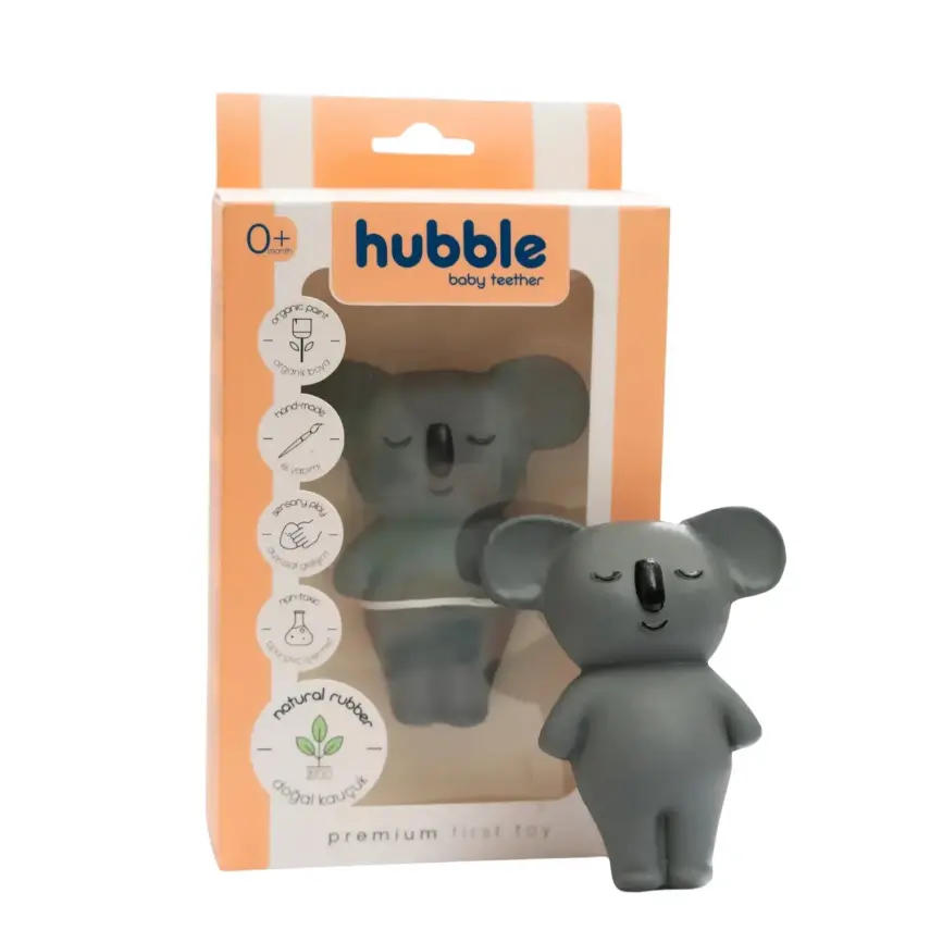 Hubble Doğal Bebek Diş Kaşıyıcı Ve Oyuncağı (%100 Doğal Kauçuk) Koala - 1