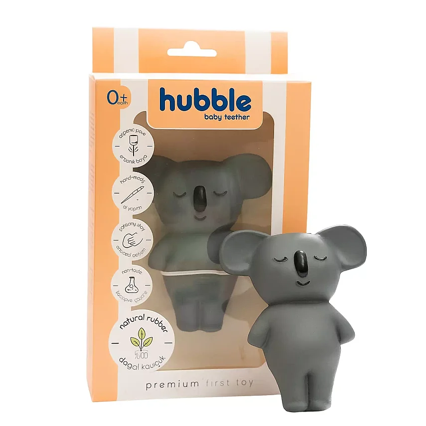 Hubble Doğal Bebek Diş Kaşıyıcı Ve Oyuncağı (%100 Doğal Kauçuk) Koala - 1