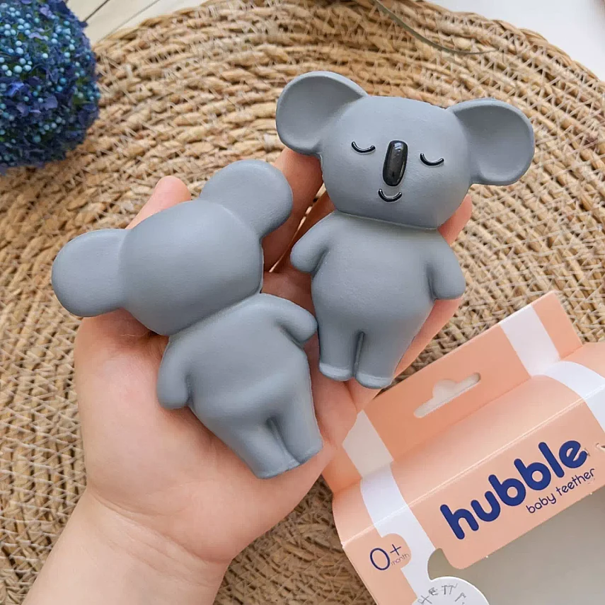 Hubble Doğal Bebek Diş Kaşıyıcı Ve Oyuncağı (%100 Doğal Kauçuk) Koala - 5