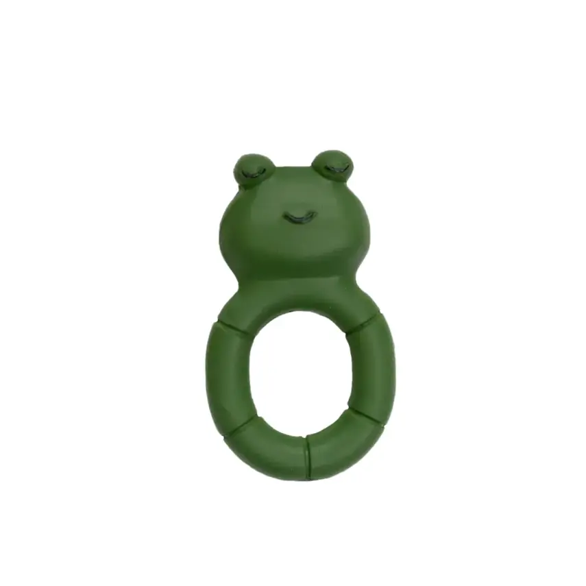 Hubble Doğal Bebek Diş Kaşıyıcı Ve Oyuncağı (%100 Doğal Kauçuk) Kurbağa Halkalı - 5