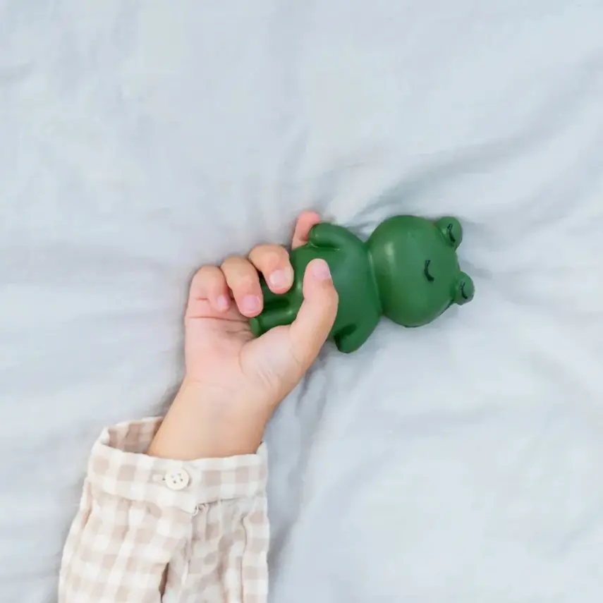 Hubble Doğal Bebek Diş Kaşıyıcı Ve Oyuncağı (%100 Doğal Kauçuk) Kurbağa - 6