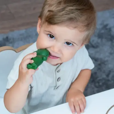 Hubble Doğal Bebek Diş Kaşıyıcı Ve Oyuncağı (%100 Doğal Kauçuk) Kurbağa - 5