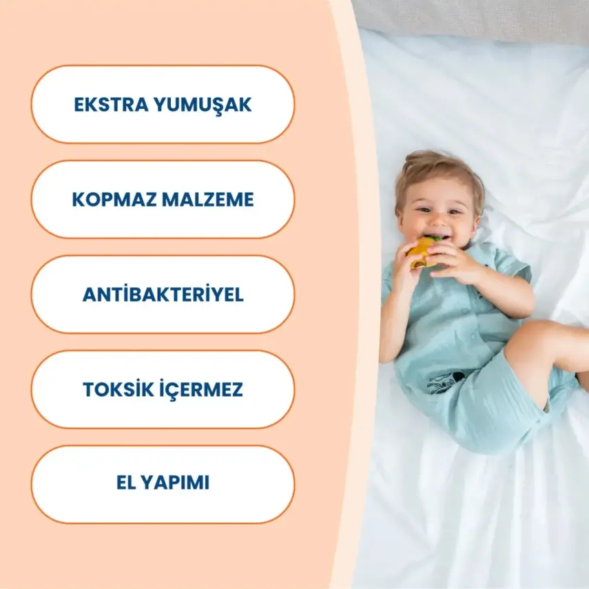 Hubble Doğal Bebek Diş Kaşıyıcı Ve Oyuncağı (%100 Doğal Kauçuk) Panda - 7