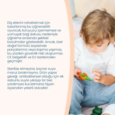 Hubble Doğal Bebek Diş Kaşıyıcı Ve Oyuncağı (%100 Doğal Kauçuk) Tavşan (1)