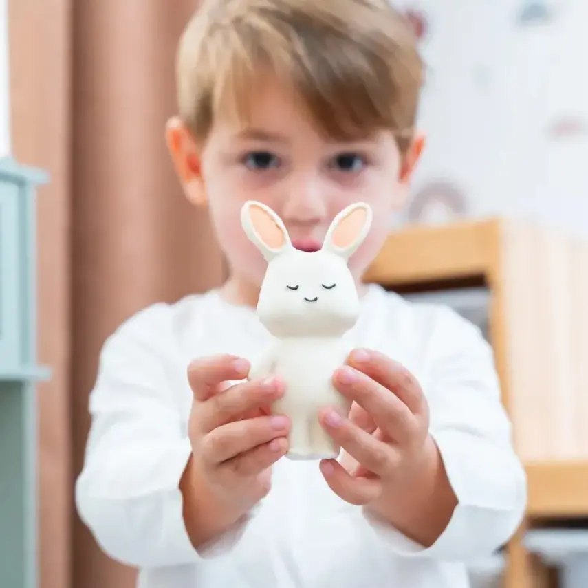 Hubble Doğal Bebek Diş Kaşıyıcı Ve Oyuncağı (%100 Doğal Kauçuk) Tavşan - 6