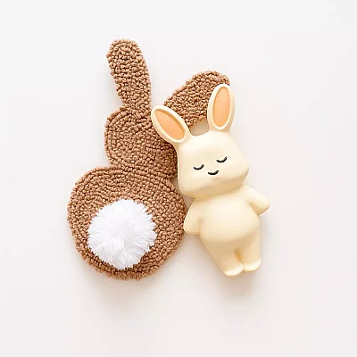 Hubble Doğal Bebek Diş Kaşıyıcı Ve Oyuncağı (%100 Doğal Kauçuk) Tavşan - 4