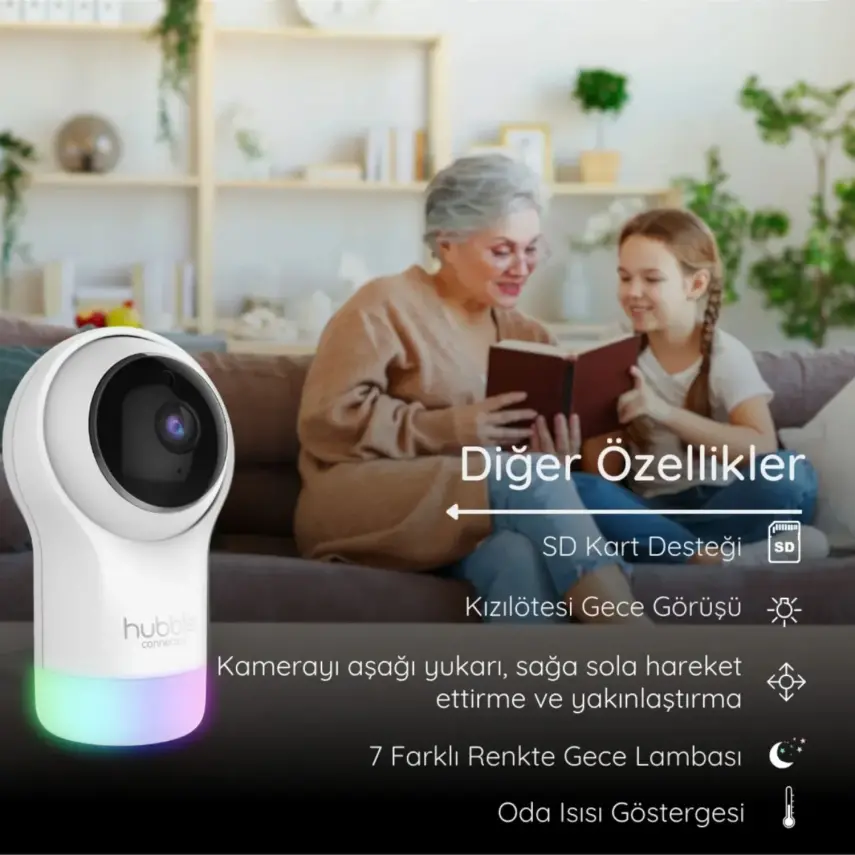 Hubble Glow Full HD Wifi Bebek Kamerası - 6
