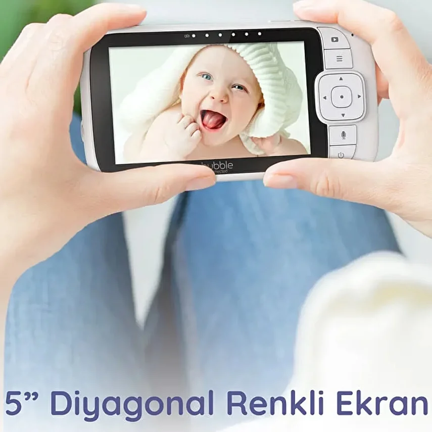 Hubble Nursery P View Premium 5 inç Dijital Ekranlı Bebek Kamerası - 4