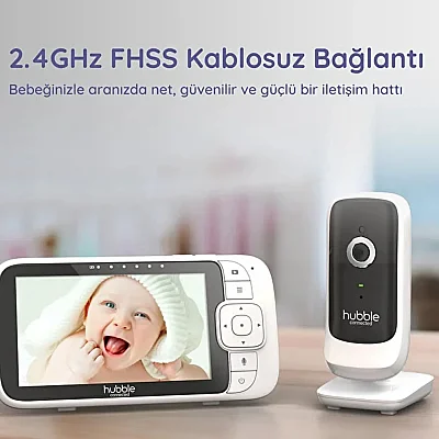 Hubble Nursery P View Premium 5 inç Dijital Ekranlı Bebek Kamerası - 5