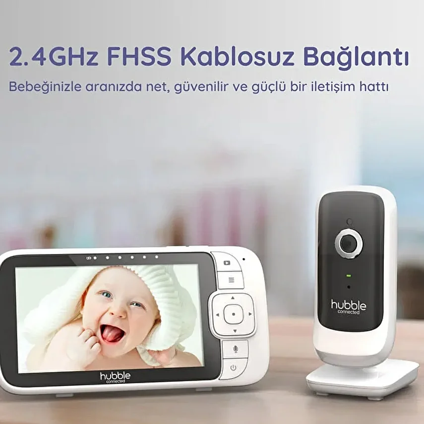 Hubble Nursery P View Premium 5 inç Dijital Ekranlı Bebek Kamerası - 5
