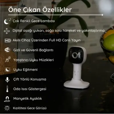 Hubble Nursery Pal Cloud  Wifi-Connect 5 inç Dijital Bebek Kamerası - 6