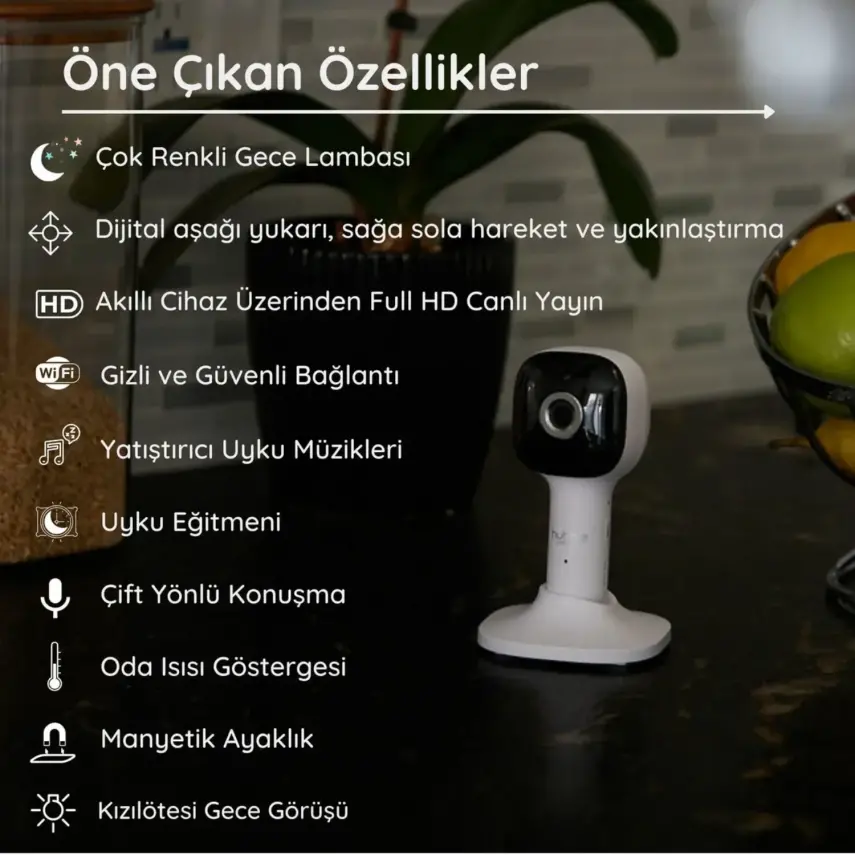 Hubble Nursery Pal Cloud  Wifi-Connect 5 inç Dijital Bebek Kamerası - 6