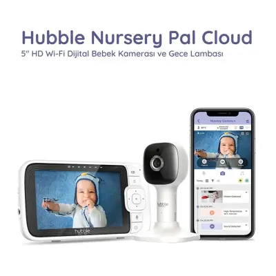 Hubble Nursery Pal Cloud  Wifi-Connect 5 inç Dijital Bebek Kamerası