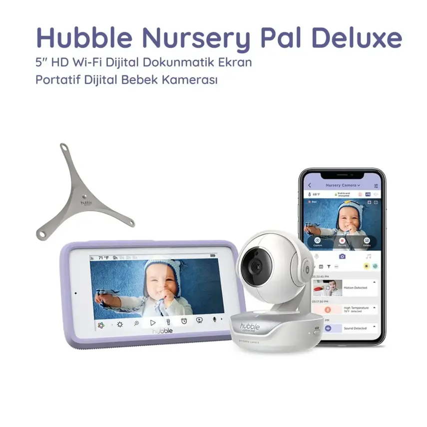 Hubble Nursery Pal  Deluxe 5 inç Dijital Bebek Kamerası - 6