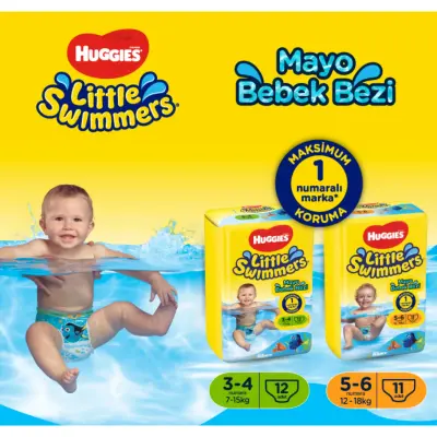 Huggies 5- 6 Beden Mayo Külot Bebek Bezi (12-18 kg) ve Sebamed 50 Faktör Bebek Güneş Kremi 75 ml (1)