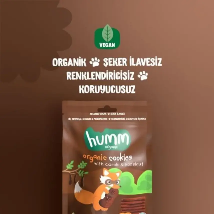 Humm Organic Keçiboynuzlu ve Fındıklı Kurabiye 55 gr - 7