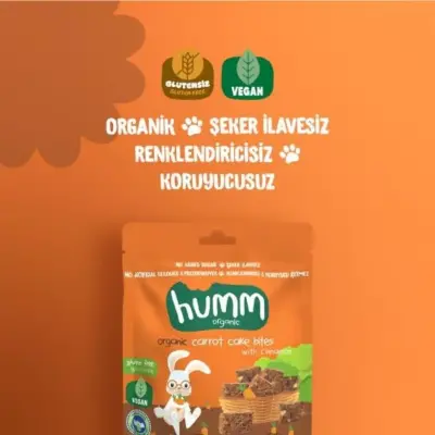 Humm Organik Glutensiz Vegan Havuçlu ve Tarçınlı Kek 30 gr (1)