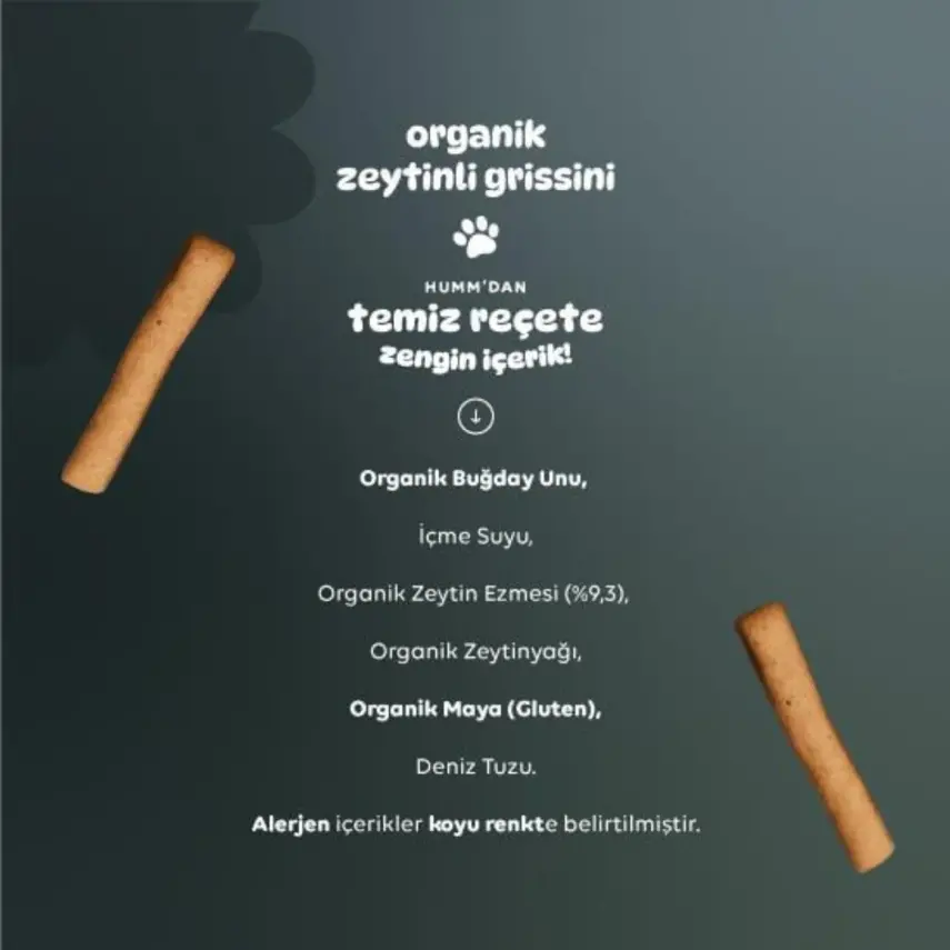 Humm Organik Vegan Zeytinli Grissini 55 gr - 9