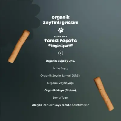 Humm Organik Vegan Zeytinli Grissini 55 gr - 6