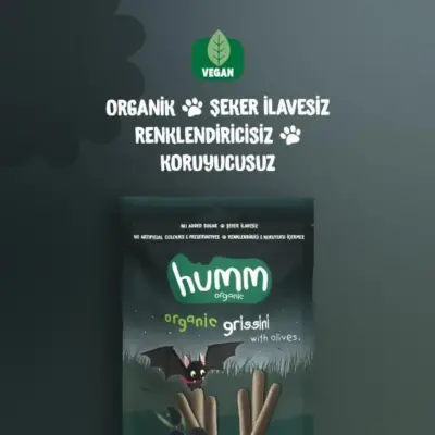 Humm Organik Vegan Zeytinli Grissini 55 gr - 8