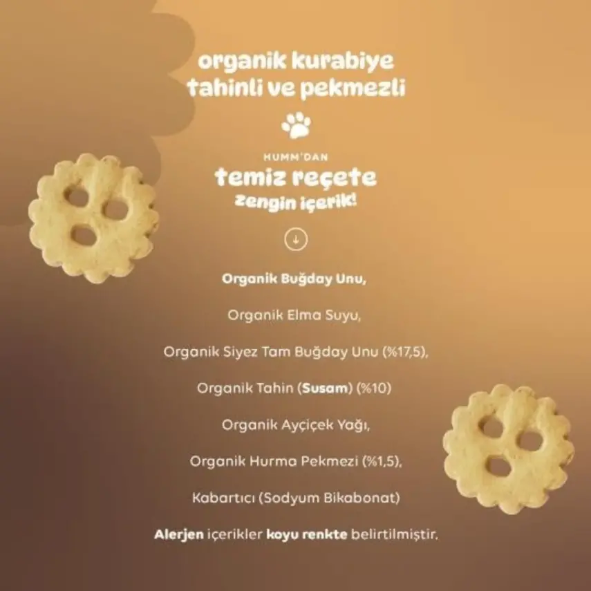 Humm Tahinli ve Pekmezli Vegan Kurabiye 55 gr - 5