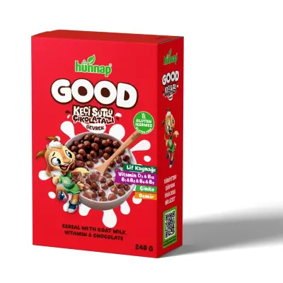 Hünnap Good Keçi Sütlü Çikolatalı Gevrek 240 gr