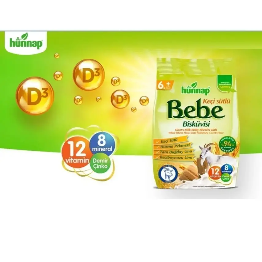 Hünnap Keçi Sütlü Bebek Bisküvisi 400 gr - 2