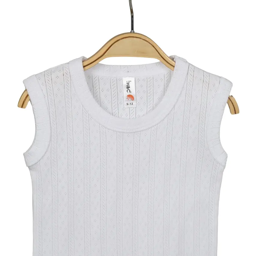 Hvc Bebek Atlet Body Jakarlı Çizgili Beyaz - 3