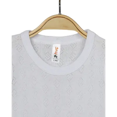 Hvc Bebek Atlet Body Jakarlı Küp Desenli Beyaz - 11