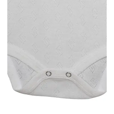 Hvc Bebek Atlet Body Jakarlı Küp Desenli Beyaz - 12