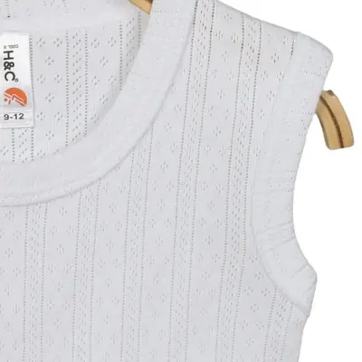 Hvc Bebek Atlet Body Jakarlı Pamuklu Çizgili Çıtçıtlı Zıbın Beyaz 5'li Set Unisex - 4