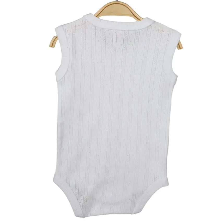 Hvc Bebek Atlet Body Jakarlı Pamuklu Çizgili Çıtçıtlı Zıbın Beyaz 5'li Set Unisex - 6