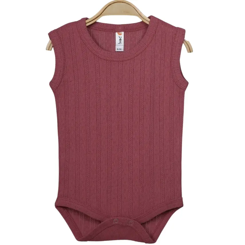 Hvc Bebek Atlet Body Jakarlı Pamuklu Çizgili Çıtçıtlı Zıbın Fuşya 5'li Set Kız Bebek - 2