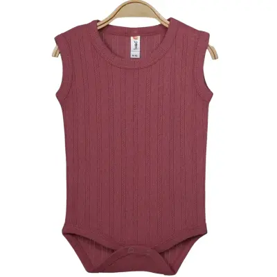 Hvc Bebek Atlet Body Jakarlı Pamuklu Çizgili Çıtçıtlı Zıbın Fuşya 5'li Set Kız Bebek - 2