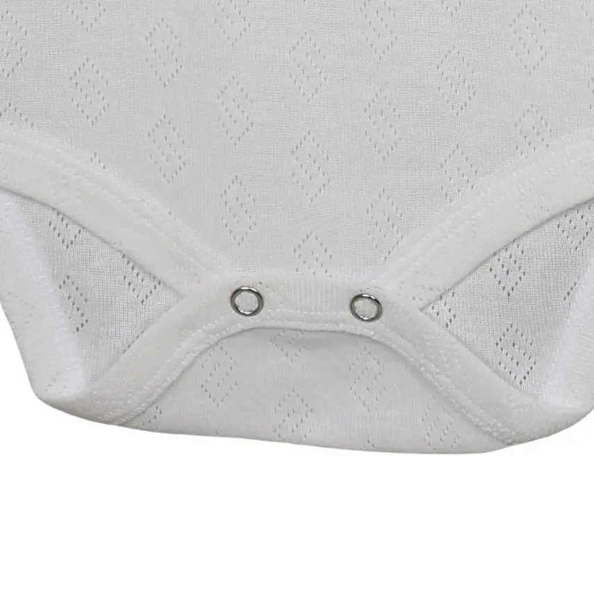 Hvc Bebek Atlet Body Jakarlı Pamuklu Küp Desenli Çıtçıtlı Zıbın Ekru 5'li Set Unisex - 5